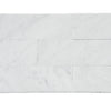 Carrara White Marble 4X12 Polished or Honed Subway Tile displayed on a surface