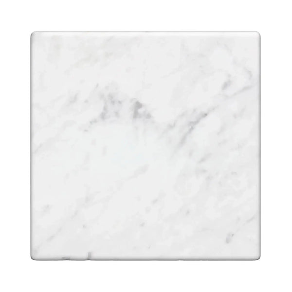 Carrara White Marble 4X4 Tumbled Square Tile showcasing elegant natural stone texture