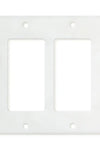 Carrara White Marble Double ROCKER Switch Wall Plate