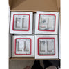 Natural Carrara White Marble double rocker switch wall plate covers in packaging