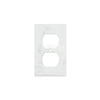 White duplex outlet cover for Carrara White Marble Single DUPLEX Plate Switch Wall Plate