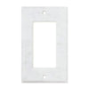 White Carrara Marble Single ROCKER Plate Switch Wall Plate for elegant home decor