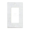 White Carrara Marble Single Rocker Plate Switch Wall Plate in elegant design