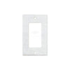 Carrara White Marble Single ROCKER Plate Switch Wall Plate featuring a white light switch plate