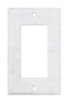 Carrara White Marble Single ROCKER Plate Switch Wall Plate