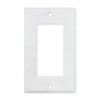 White Carrara Marble Single ROCKER Plate Switch Wall Plate for elegant home decor