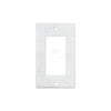 Carrara White Marble Single ROCKER Plate Switch Wall Plate featuring a white light switch plate