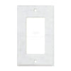 White Carrara Marble Single Rocker Plate Switch Wall Plate in elegant design