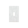 White Carrara Marble Single Toggle Wall Switch Plate with elegant design