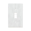 Carrara White Marble Single Toggle Plate Switch Wall Plate featuring a white light switch plate