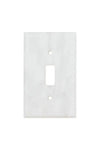 Carrara White Marble Single TOGGLE Plate Switch Wall Plate