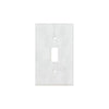 White Carrara Marble Single Toggle Wall Switch Plate with elegant design