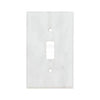 Carrara White Marble Single Toggle Plate Switch Wall Plate featuring a white light switch plate