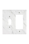 Carrara White Marble TOGGLE - ROCKER Switch Wall Plate