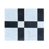 Black and white checkered marble tile from Castello in Nero Marquina and Carrara White