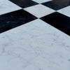 Black and white checkered marble floor from Castello in Nero Marquina and Carrara White