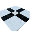 Black and white checkered marble tile from Castello in Nero Marquina | Carrara White