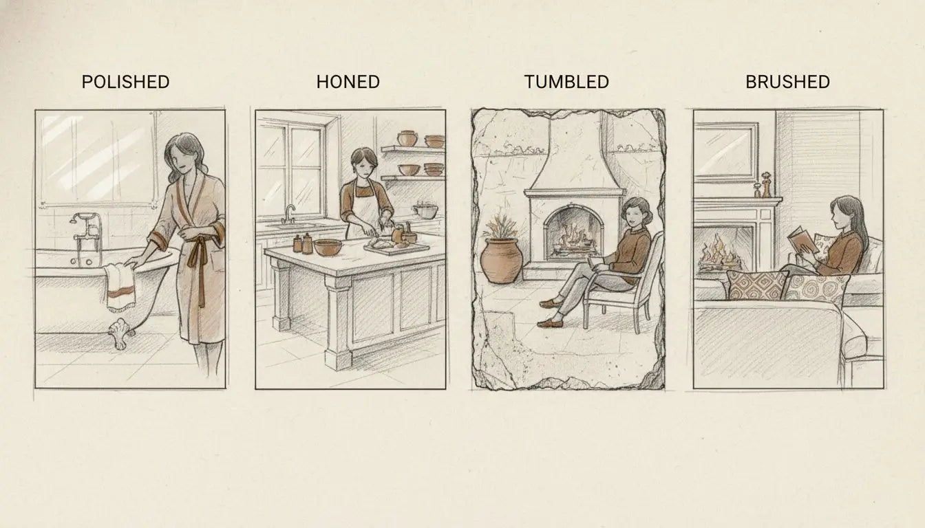 travertine finish comparison