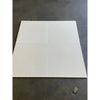 Four Champagne Lymra 12x12 limestone honed white ceramic floor tiles in grid