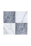 Checkerboard Bardiglio and Calacatta Gold Marble 12X12 Set