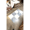 Gray and white Bardiglio Calacatta Gold marble 18x18 checkerboard tiles