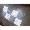 Checkerboard Bardiglio and Calacatta Gold marble 18x18 tiles