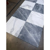 Checkerboard Bardiglio and Calacatta Gold Marble 18x18 Tiles