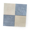 Four square marble tiles from the Checkerboard Bardiglio and Crema Marfil 12X12 Set