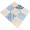 Checkerboard tile pattern from Checkerboard Bardiglio and Crema Marfil 18X18 Set