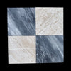 Four marble-patterned tiles from the Checkerboard Bardiglio and Diano Royal Marble 12X12 Set