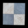 Four marble-patterned tiles from the Checkerboard Bardiglio and Diano Royal Marble 12X12 Set