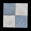 Four square marble tiles from the Checkerboard Bardiglio and Diano Royal Marble 12X12 Set