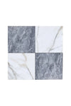Checkerboard Bardiglio and Calacatta Gold Marble 12X12 Set