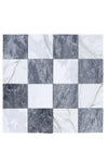 Checkerboard Bardiglio and Calacatta Gold Marble 18X18 Set