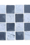 Checkerboard Bardiglio - Carrara White 3X3 Tumbled