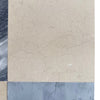 Marble tile samples from Checkerboard Bardiglio and Crema Marfil 18X18 Set
