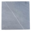 Square gray marble tile with white veins from Checkerboard Bardiglio and Crema Marfil Set
