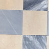 Square marble tiles in Checkerboard Bardiglio and Crema Marfil 18x18 Set for elegant flooring