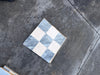 Polished Bardiglio Crema Marfil checkered mosaic tile