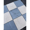 Polished Checkerboard Bardiglio Crema Marfil mosaic tiles in gray beige with marble veining