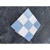 Checkerboard Bardiglio Crema Marfil polished-honed mosaic tile panel
