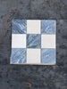 Checkerboard Bardiglio Crema Marfil polished-honed mosaic tile panel