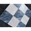 Polished-honed Checkerboard Bardiglio Crema Marfil mosaic tile panel