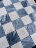 Polished-honed Checkerboard Bardiglio Crema Marfil marble mosaic tiles in dark gray and beige patterns