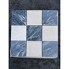 Checkerboard Bardiglio-Crema Marfil polished-honed marble mosaic tiles