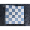 Polished-honed Checkerboard Bardiglio Crema Marfil blue beige marble mosaic tile panel