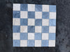 Polished-honed Checkerboard Bardiglio Crema Marfil blue beige marble mosaic tile panel