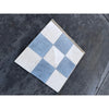 Polished-honed Checkerboard Bardiglio Crema Marfil mosaic tile panel