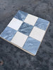 Checkerboard Bardiglio Crema Marfil polished-honed 3x3 mosaic tile panel