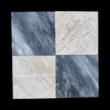 Four marble-patterned tiles from the Checkerboard Bardiglio and Diano Royal Marble 12X12 Set